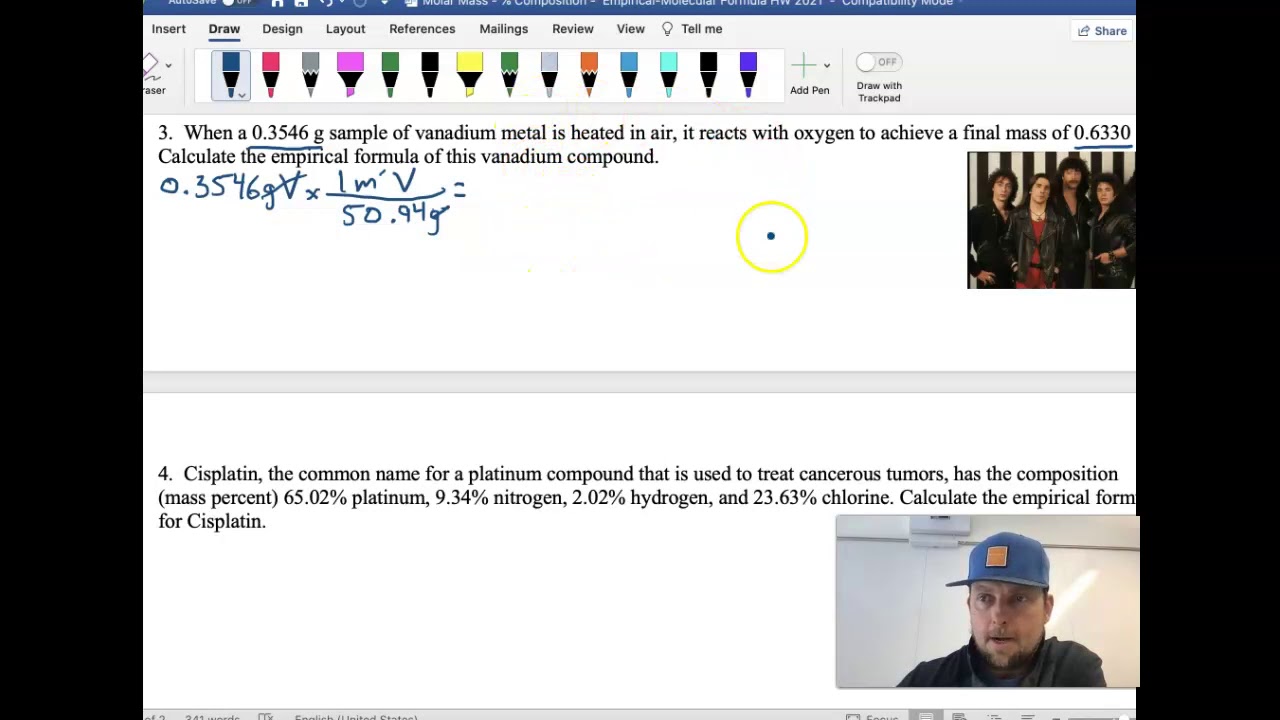 Vanadium oxide Empirical example
