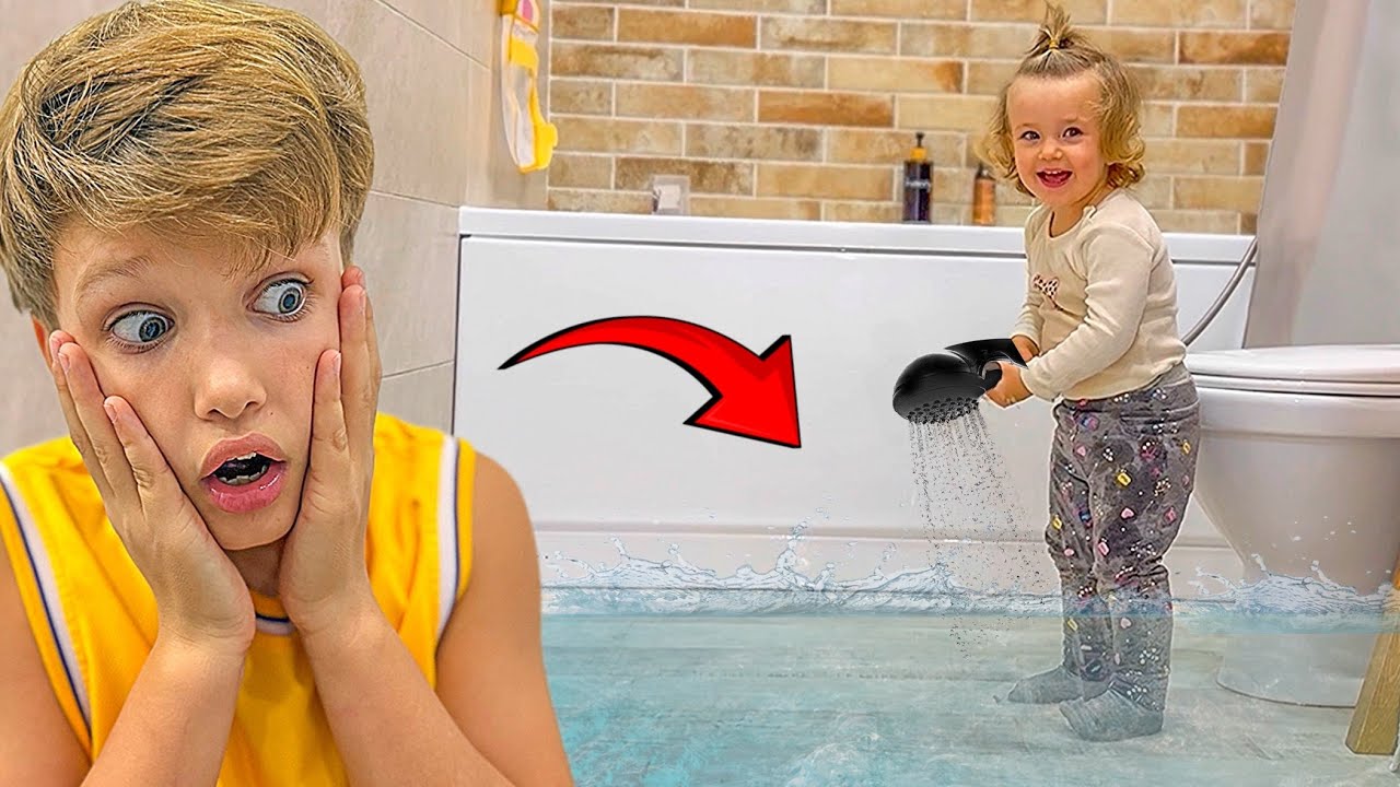 😅Лорис ЗАТОПИЛ ванную комнату ВОДОЙ! Кто виноват?