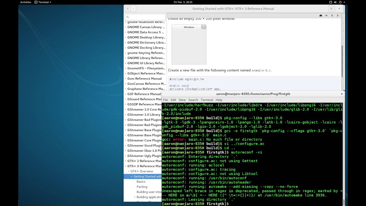 Adding GTK to an Autotools Project