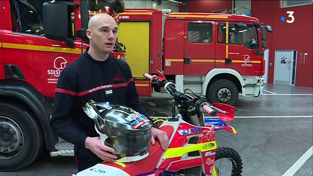 Pierre Andrieux, le pompier professionnel qui participe à l'Enduropale du Touquet