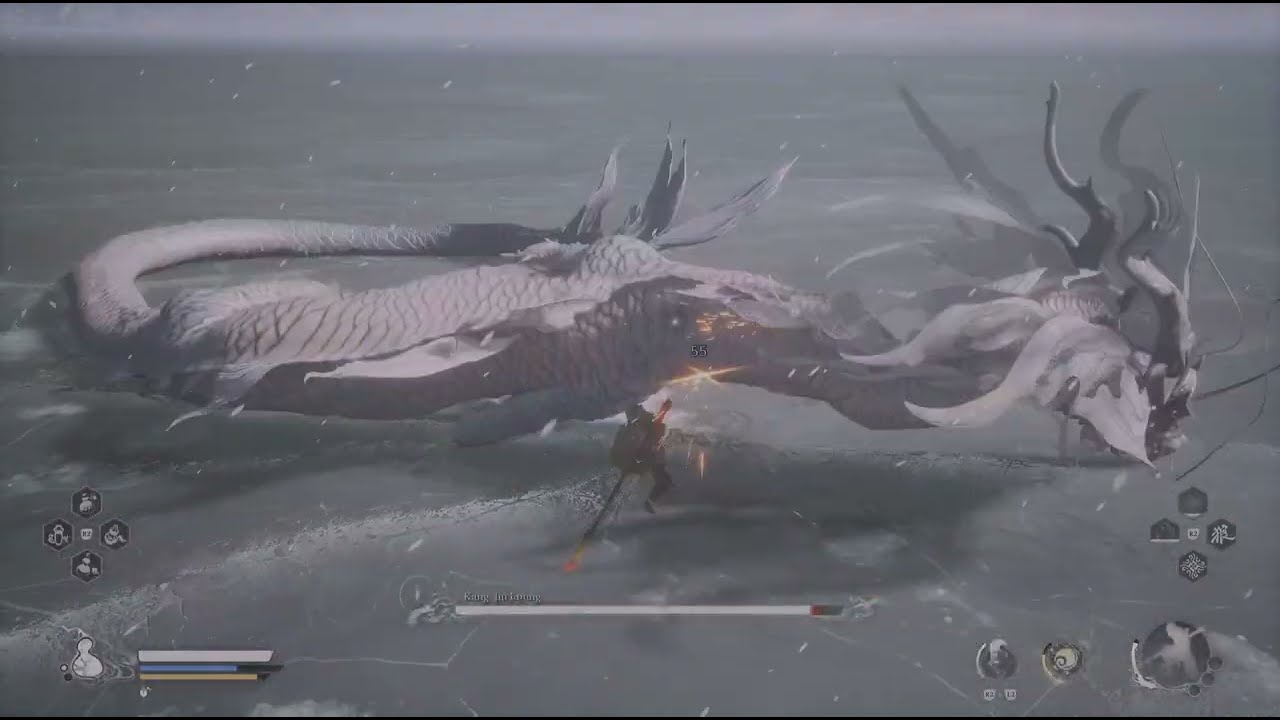Black Myth: Wukong Kang-Jin Loong Fight (White Ice Dragon)