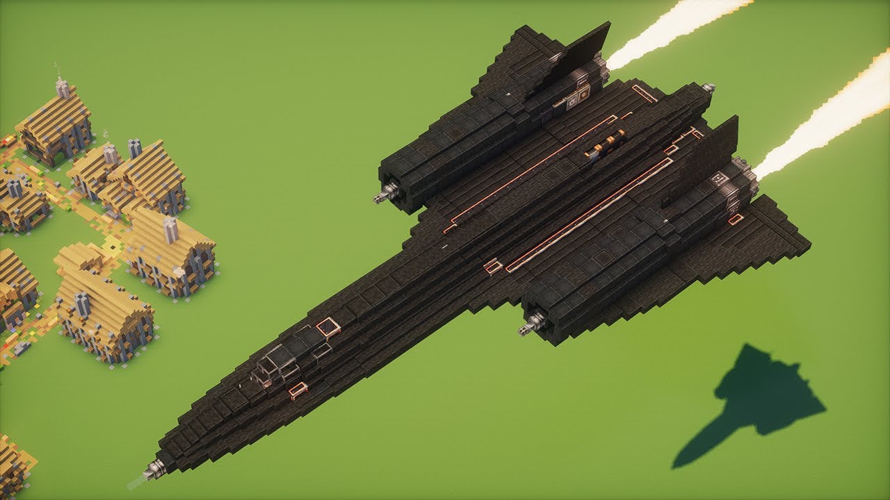 Я построил рабочий самолёт SR-71 Blackbird в Create Mod