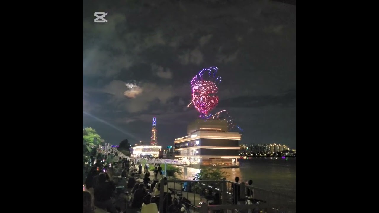 Kpop demon hunters drone show #케데헌#kpopdemonhunters#드론쇼#droneshow