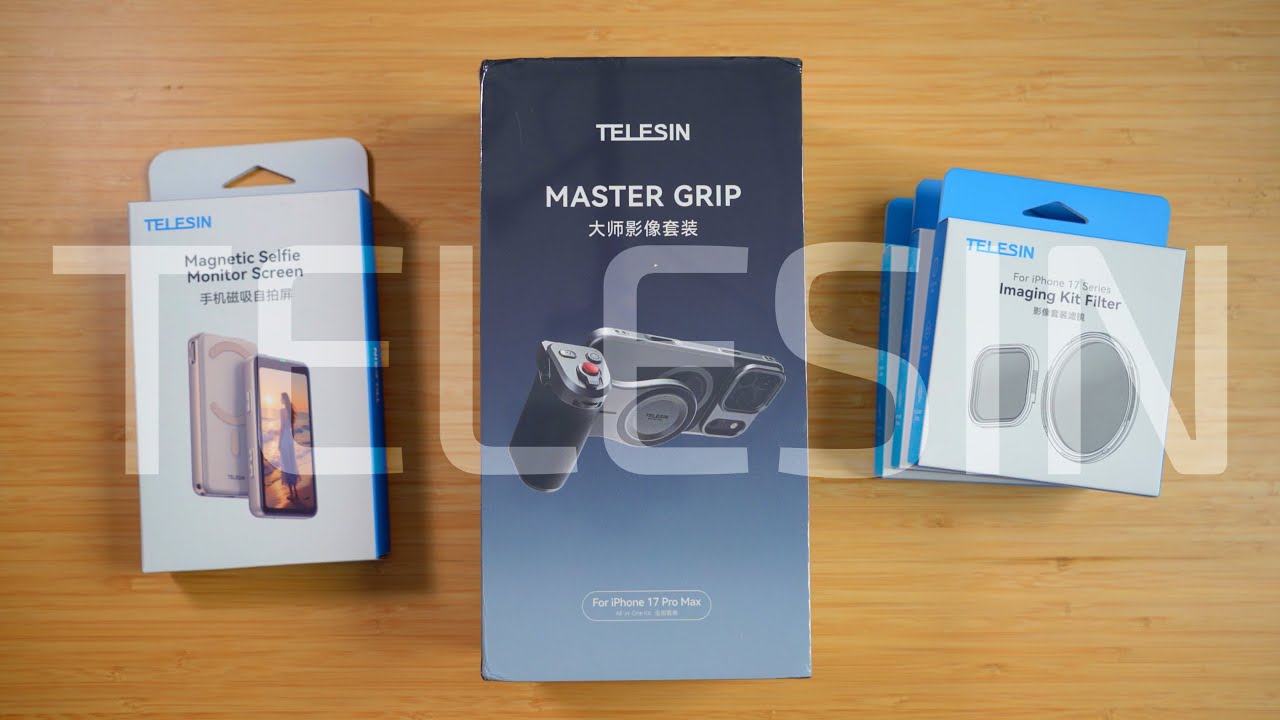 Master Grip para iPhone 17 Pro + monitor magnético da TELESIN