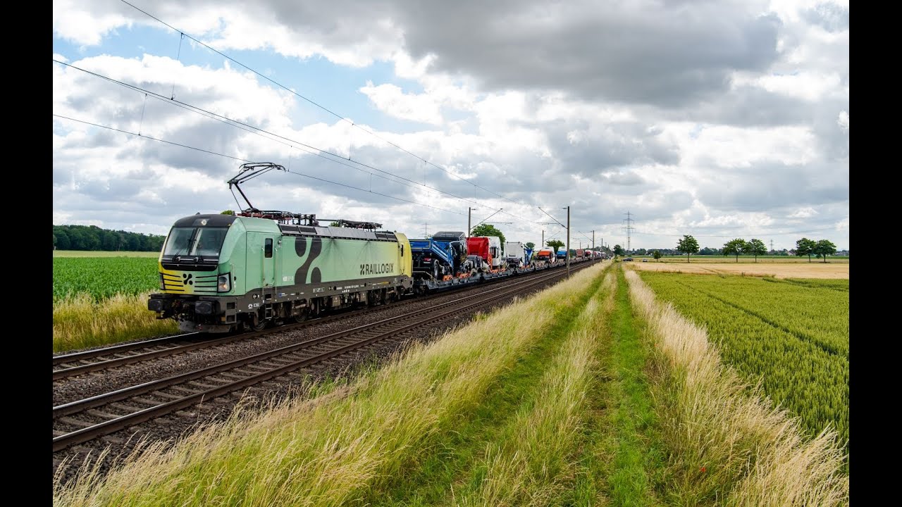 [Raillogix] 193 507 z transportami ciągnik&oacute;w siodłowych w Niemczech | Sier&szlig;e & Brunszwik