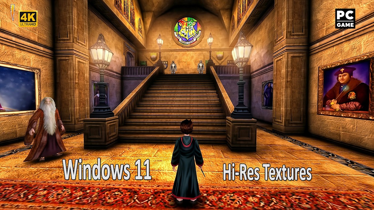 Игра Harry Potter Sorcerer's Stone (2001) с текстурами высокого разрешения, без комментариев, раз...