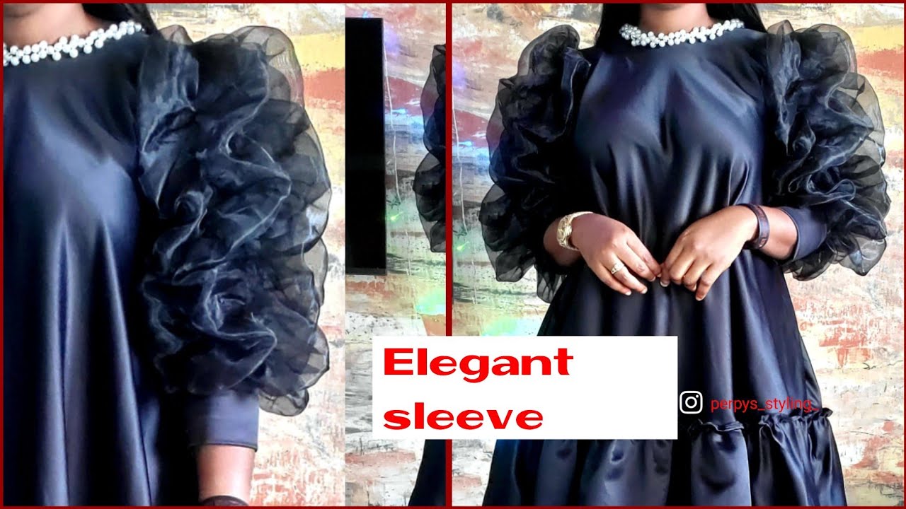 HOW TO CUT AND SEW THIS ELEGANT RUSHED/RUFFLE SLEEVE || VERY DETAILED