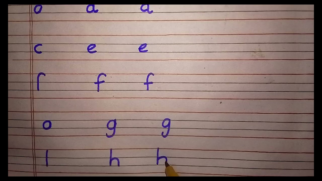 small a to z /hand writing practice