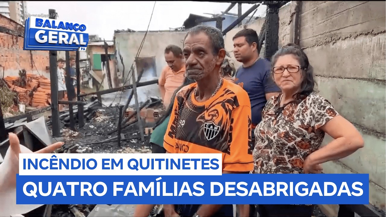 Incêndio atinge vila de quitinetes e deixa 4 famílias desabrigadas em Belém (PA)
