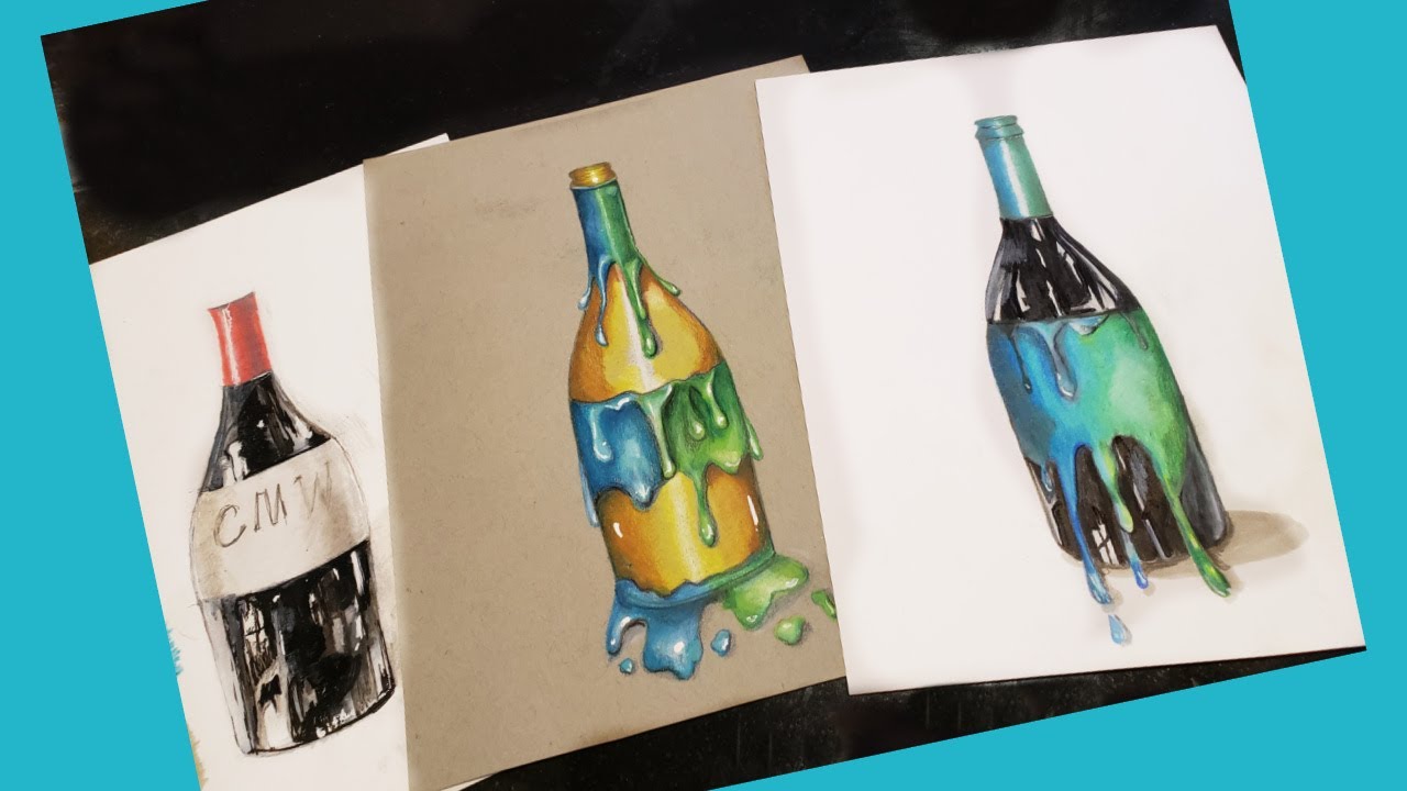 Adult Coloring Book Artists Learn To Color The Texture Of Glass in Colored Pencils