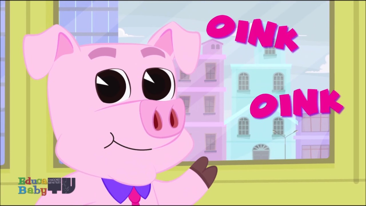 Los Animales De La Granja Por la Ciudad Cantando Van - Las Ruedas del autobus - Canciones Infantiles