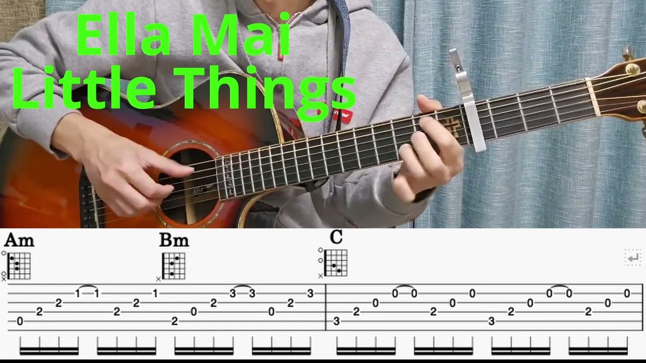 Ella Mai - 'Little Things' guitar cover(with tab)