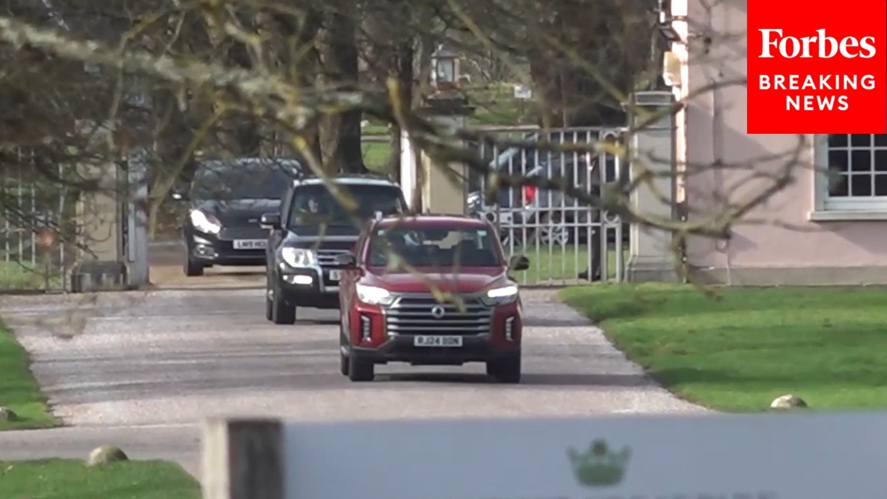 Vehicle Convoy Departs Royal Lodge In Windsor Amid Ongoing Investigation Into Andrew-Epstein Ties
