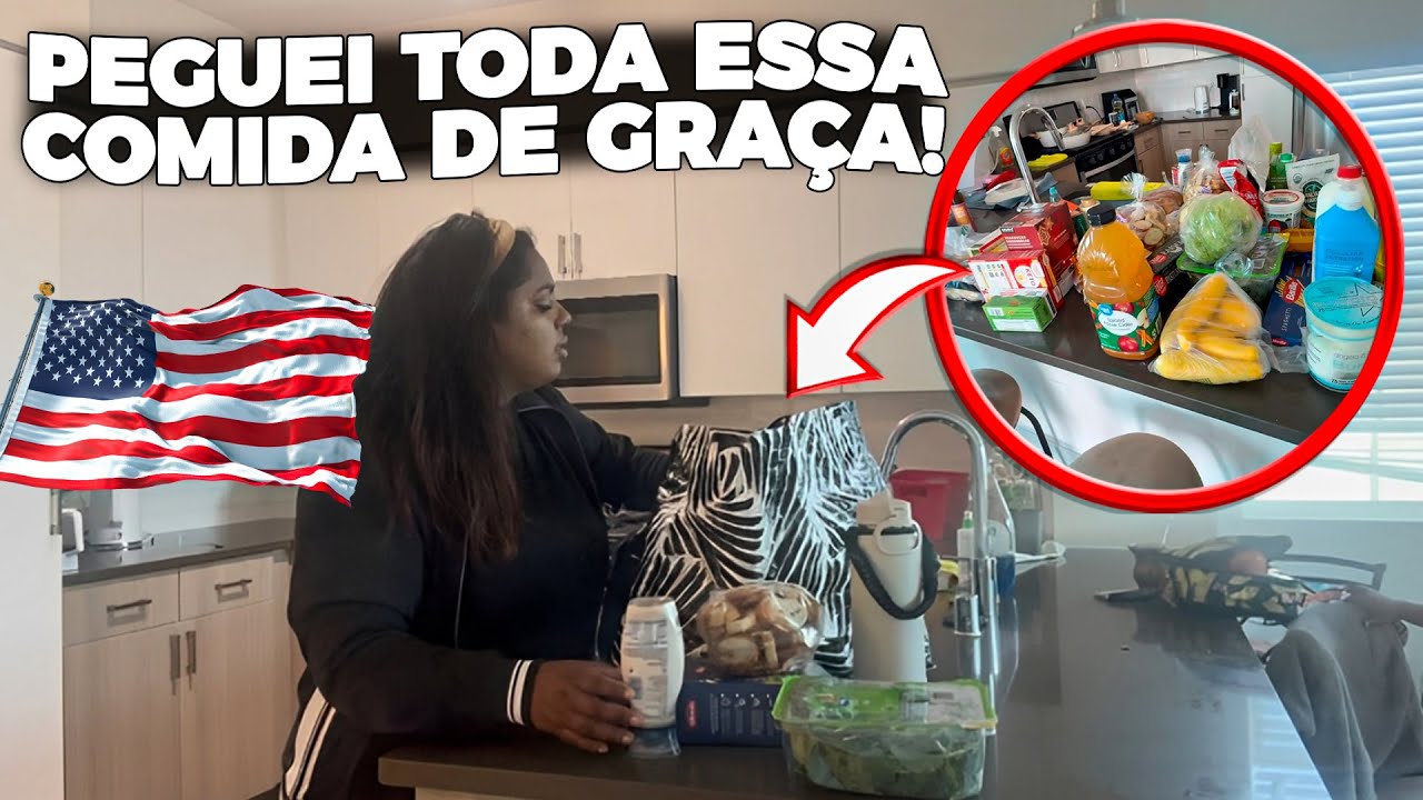 COMO CONSEGUI TODA ESSA COMIDA DE GRA&Ccedil;A NOS EUA VOC&Ecirc; VAI SE SURPREENDER! 🇺🇸