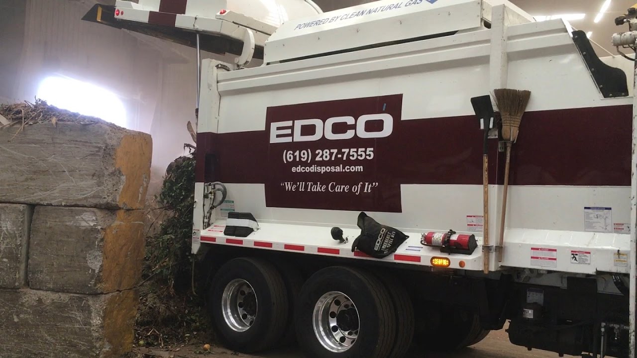 Garbage Trucks Unloading at the Transfer Station