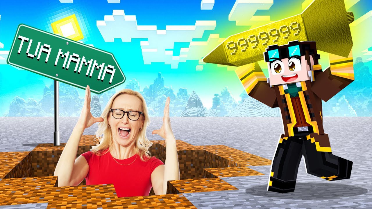 SCAVO UN BUCO FINO PER TROVARE MAMMA SU MINECRAFT!!