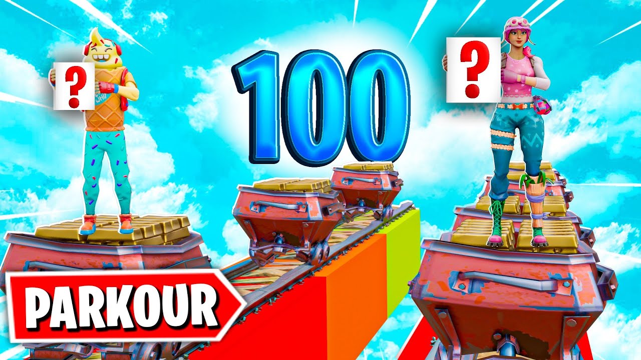 *NUMERO MUERTE PARKOUR oeste 100 NIVELES* FORTNITE PARKOUR