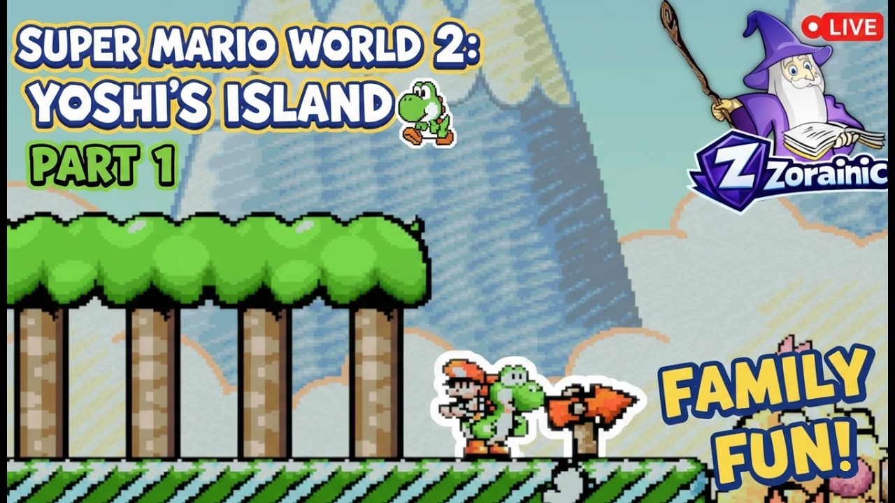 Super Mario World 2: Yoshi's Island Part 1 🦖 Family Friendly Adventure!