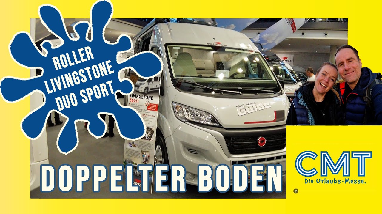 NEUHEIT 2023 🆕 ROLLER TEAM LIVINGSTONE DUO SPORT • Doppelter Boden • Einzelbetten • Große Heckgarage
