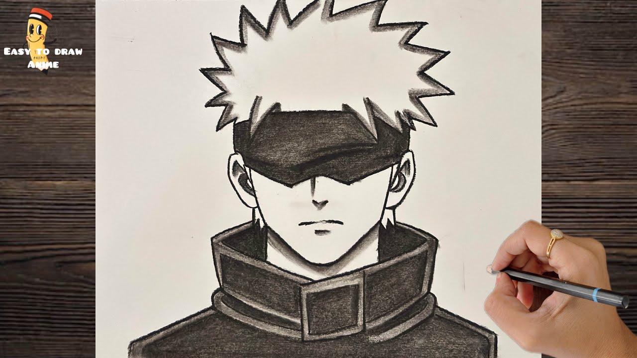 How to Draw Gojo Satoru Step by Step | Easy Anime Drawing Tutorial for Beginners
