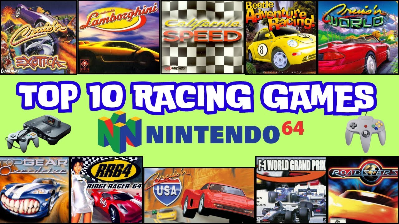 TOP 10 RACING GAMES   NINTENDO 64 - TOP 10 MELHORES JOGOS DE N64!