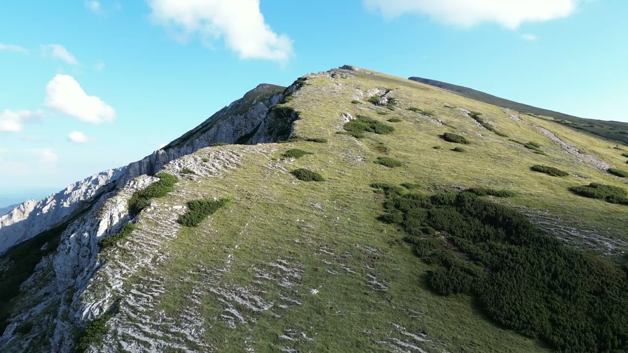 The top of Schneeberg from a bird's-eye view in 4K