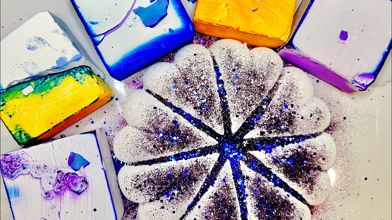 Dyed Gym Chalk and Reform from Water Crush