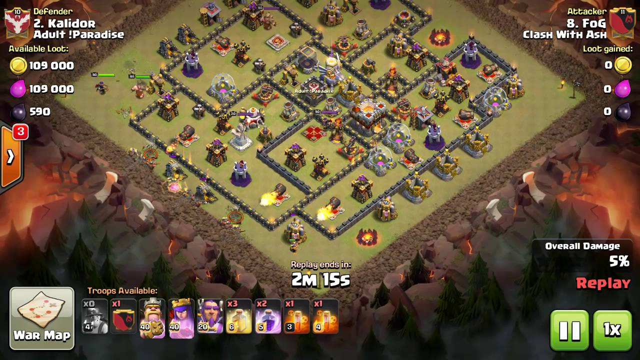 Mass miners against anti bowler base th11