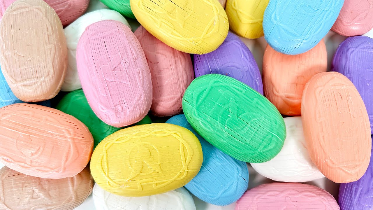 ASMR Crushing soap stripes #1 クラッシュソープストライプ | ASMR Soap.