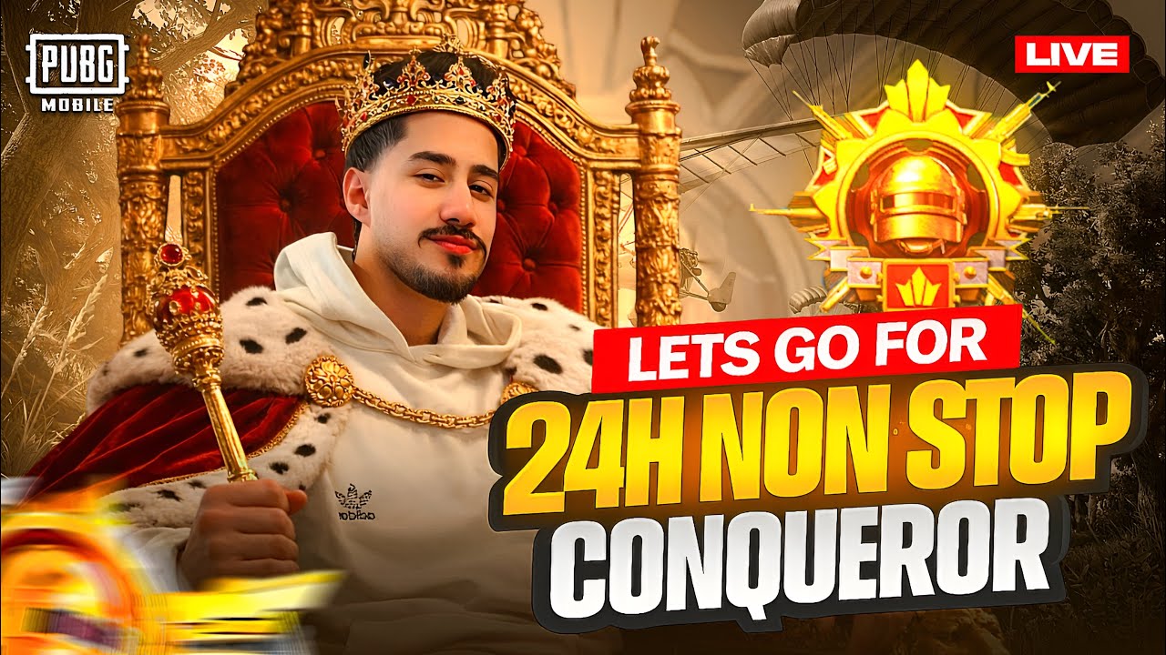 24HOURS CONQUEROR CHALLENGE🔥| PUBG MOBILE | MAHESH IS LIVE