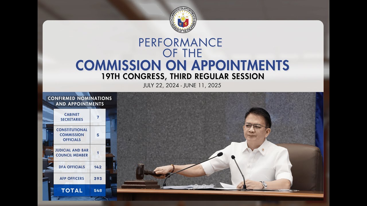 PERFORMANCE OF THE COMMISSION ON APPOINTMENTS (19TH CONGRESS | THIRD REGULAR SESSION)