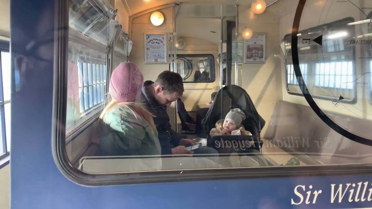 Riding on the Southend Pier Railway Diesel Locomotive