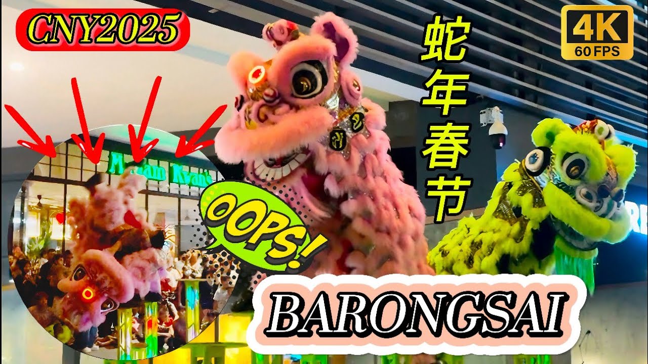 BARONGSAI ATRAKSI DETIK CEMAS HAMPIR TERJATUH‼️TARIAN SINGA 2025 🦁 ACROBATIC LION DANCE | CNY2025