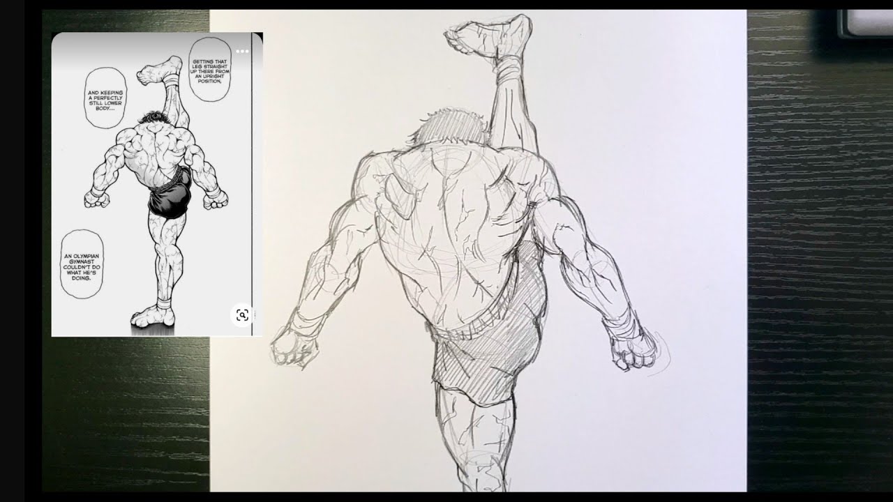 How to draw the muscles easy (Anime Drawing Tutorial for Beginners) (Baki Hanma)
