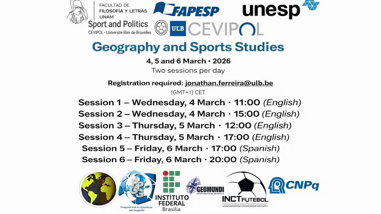 WEBINAR | Geography and Sports Studies - Session 6