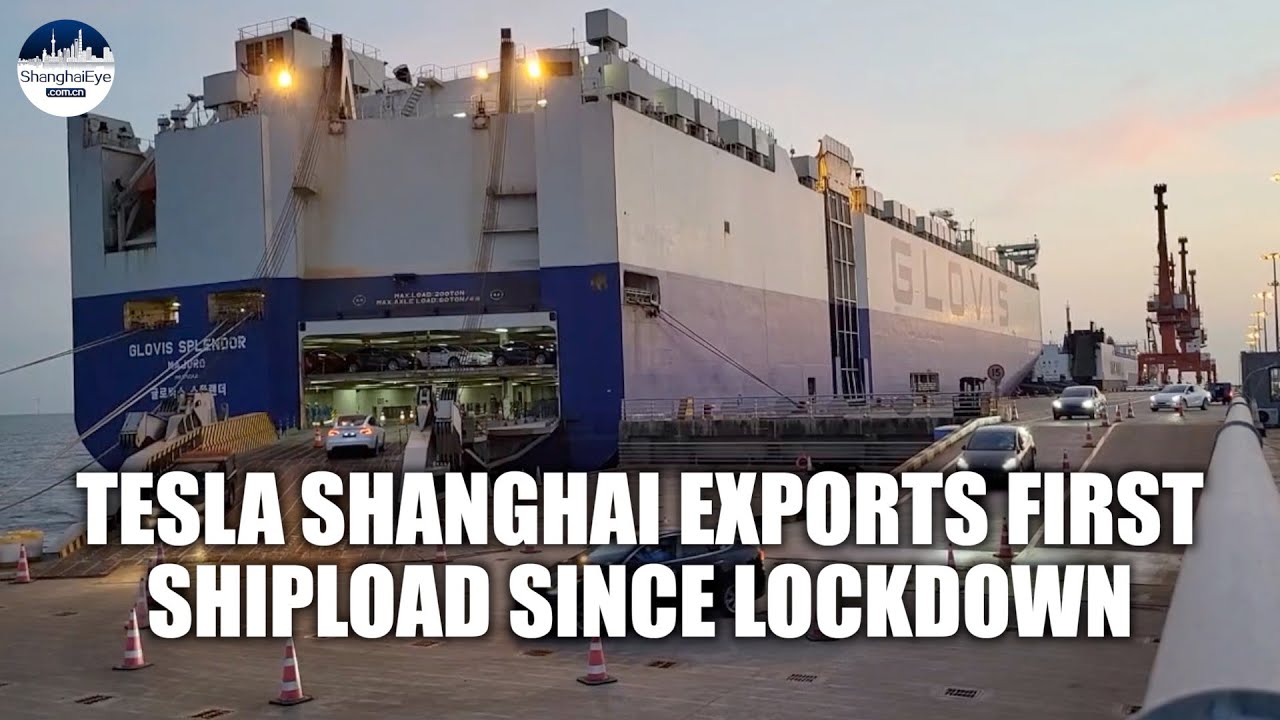 4,767 cars! First full shipload of exported Tesla EVs departs Shanghai for Europe since lockdown