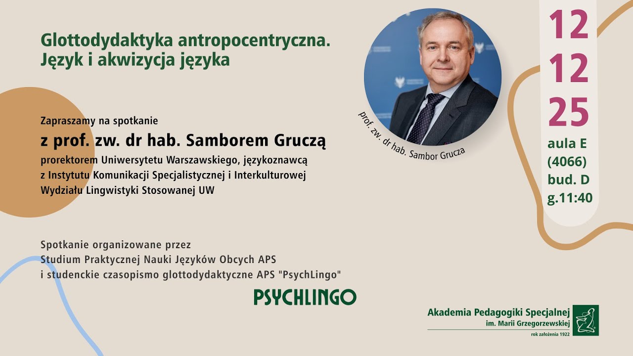 Glottodydaktyka antropocentryczna  Język i akwizycja języka