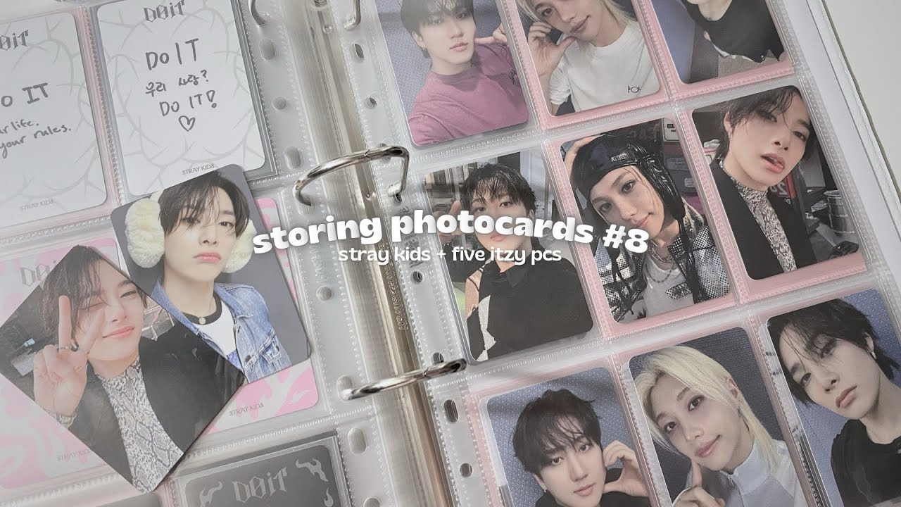 storing photocards #8 ⊹ ࣪ ˖ stray kids + five itzy pcs