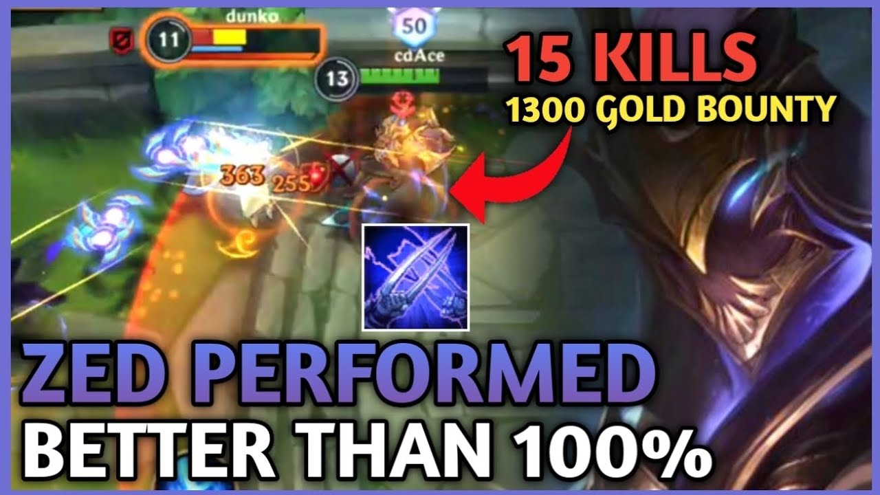 TOP 50 ZED Performed Better Than 100% *15 KILLS* | Wild Rift