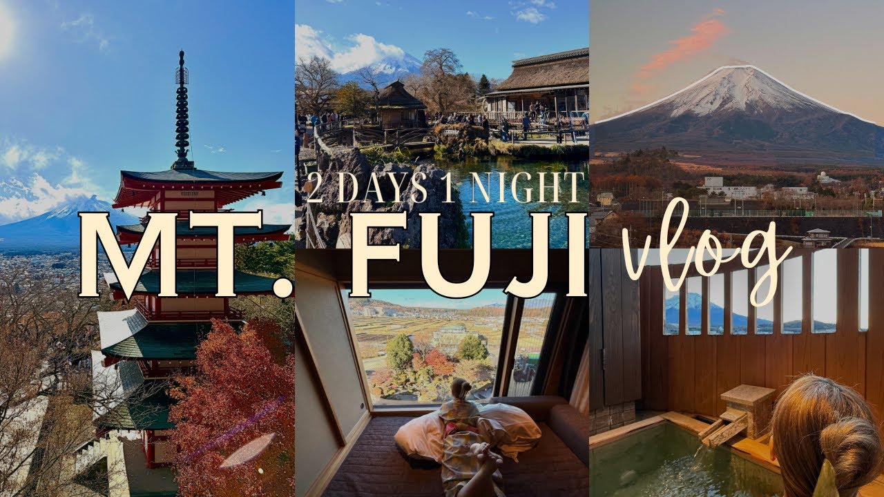 Mt. Fuji on a Clear Day 🌸: Kaneyamaen Luxury Onsen Resort, Oshino Hakkai, Arakurayama #mtfuji #富士山 山