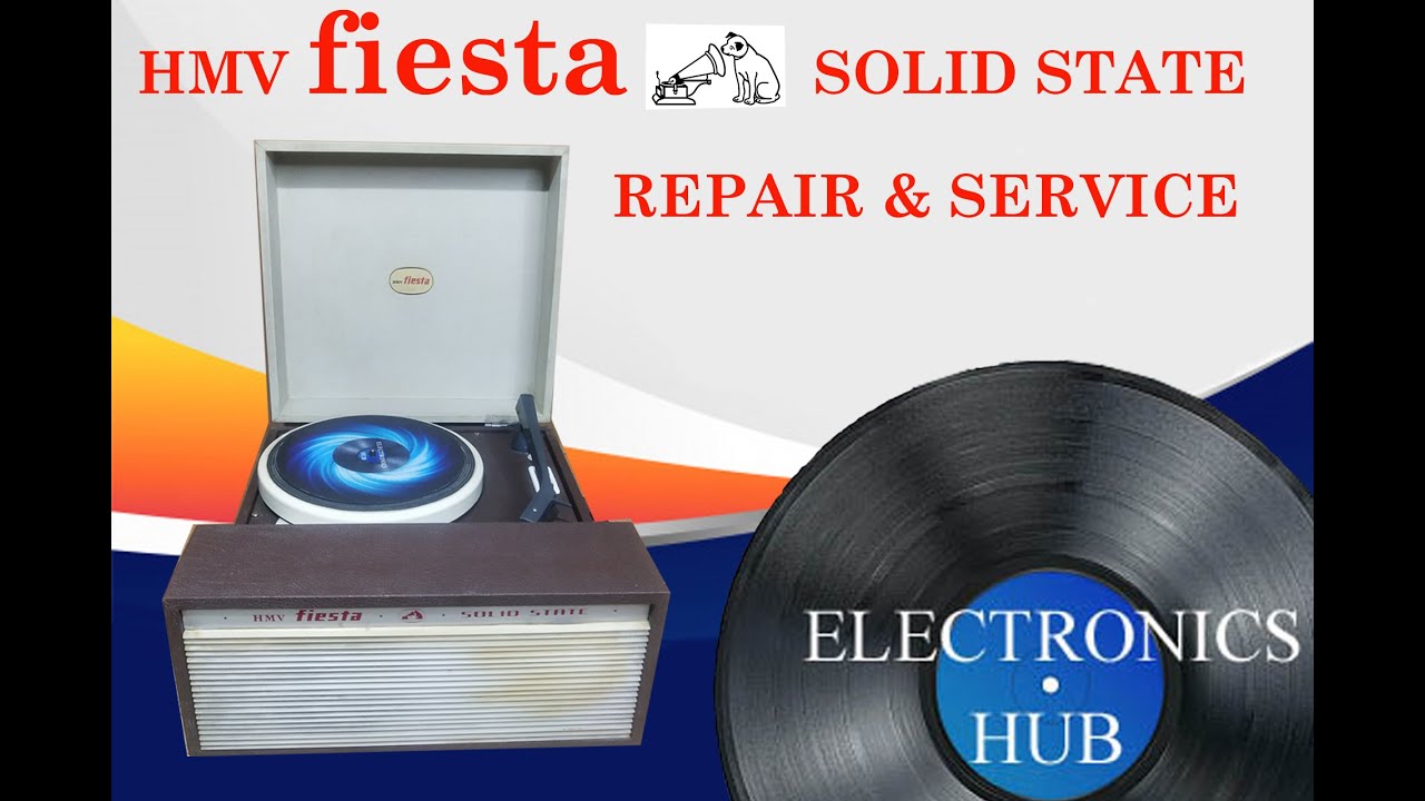 Very Rare Servicing Video Of Vintage HMV Fiesta Solid State Mono Record Player with 33-45-78 RPM