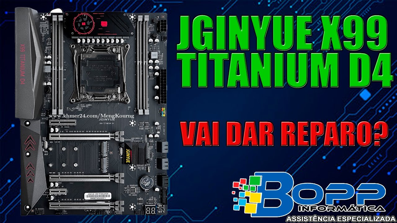 Placa mãe JGINYUE X99 TITANIUM D4 - Será que vai dar reparo? - Análise Completa