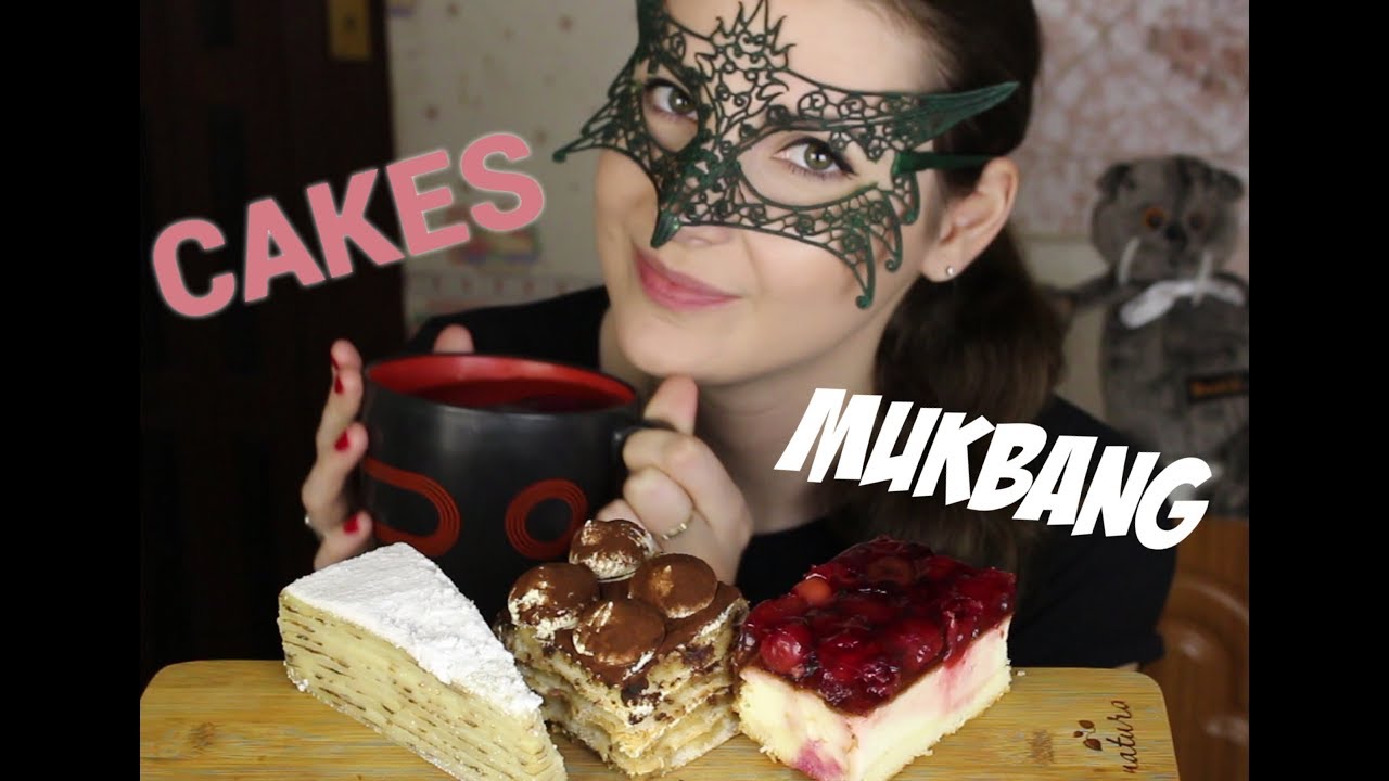 МУКБАНГ Чизкейк, Тирамису и блинный торт/MUKBANG Cheesecake, tiramisu and crepe cake