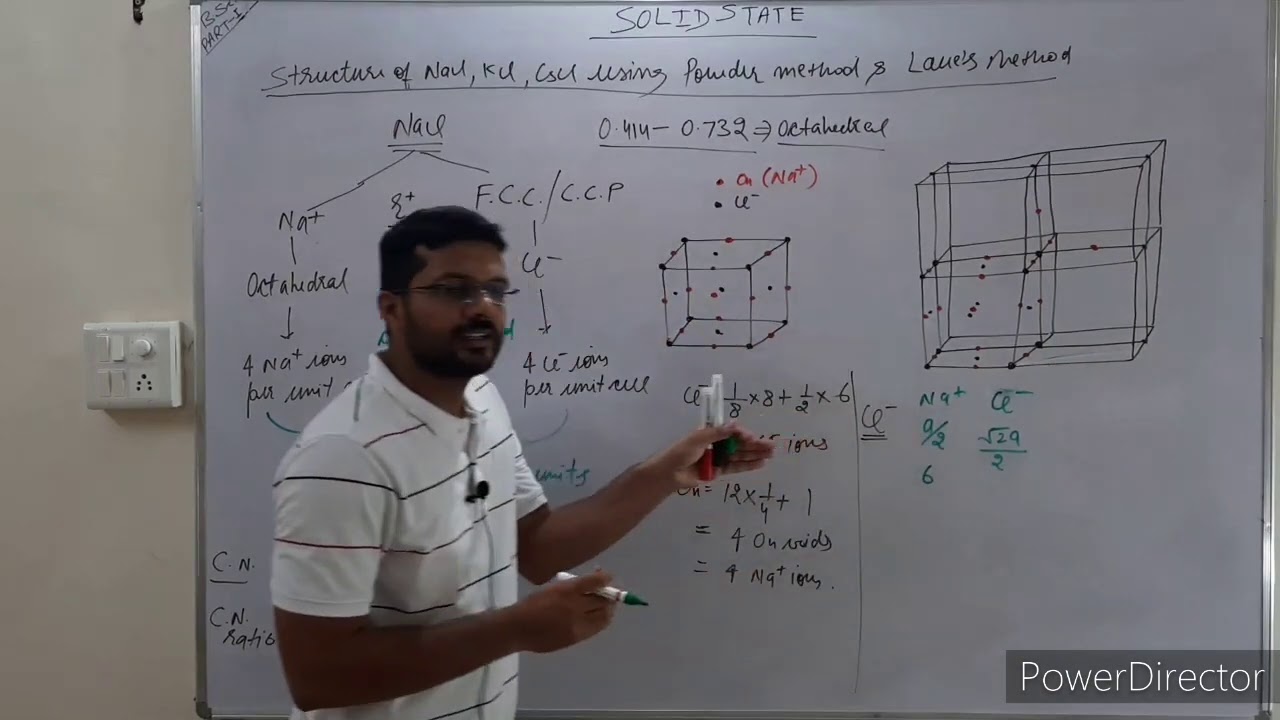 Solid state//Structure of NaCl, KCl, CsCl//by Dr. Sachin Doi