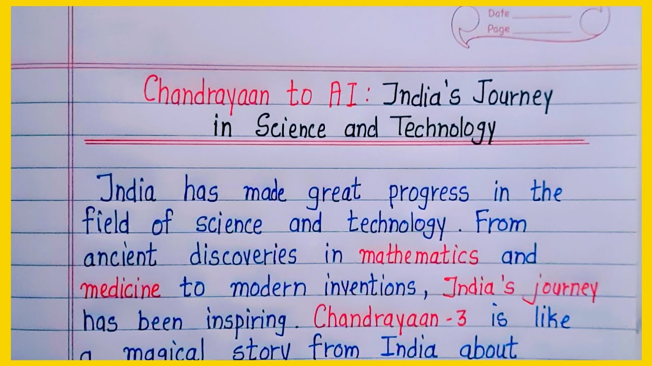 chandrayaan to ai india's journey in science and technology essay writing | Chandrayaan to ai