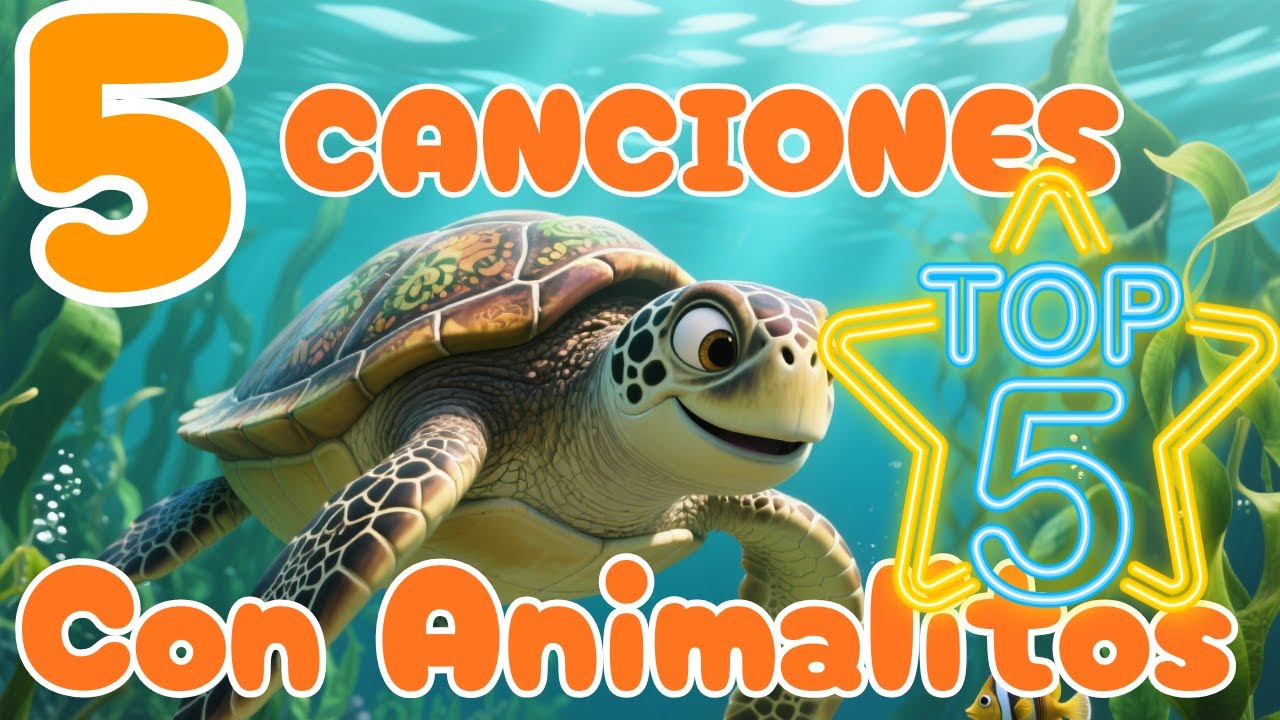 🎵 Top 5 Canciones de Animalitos 🐶🐮🦁🐬 | Música Infantil Didáctica y Divertida #cancionesinfantiles
