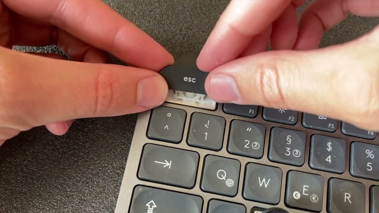 How to replace the ESC Key on a Logitech MX Keys / CRAFT YR0073 YR0064 fix repair remove