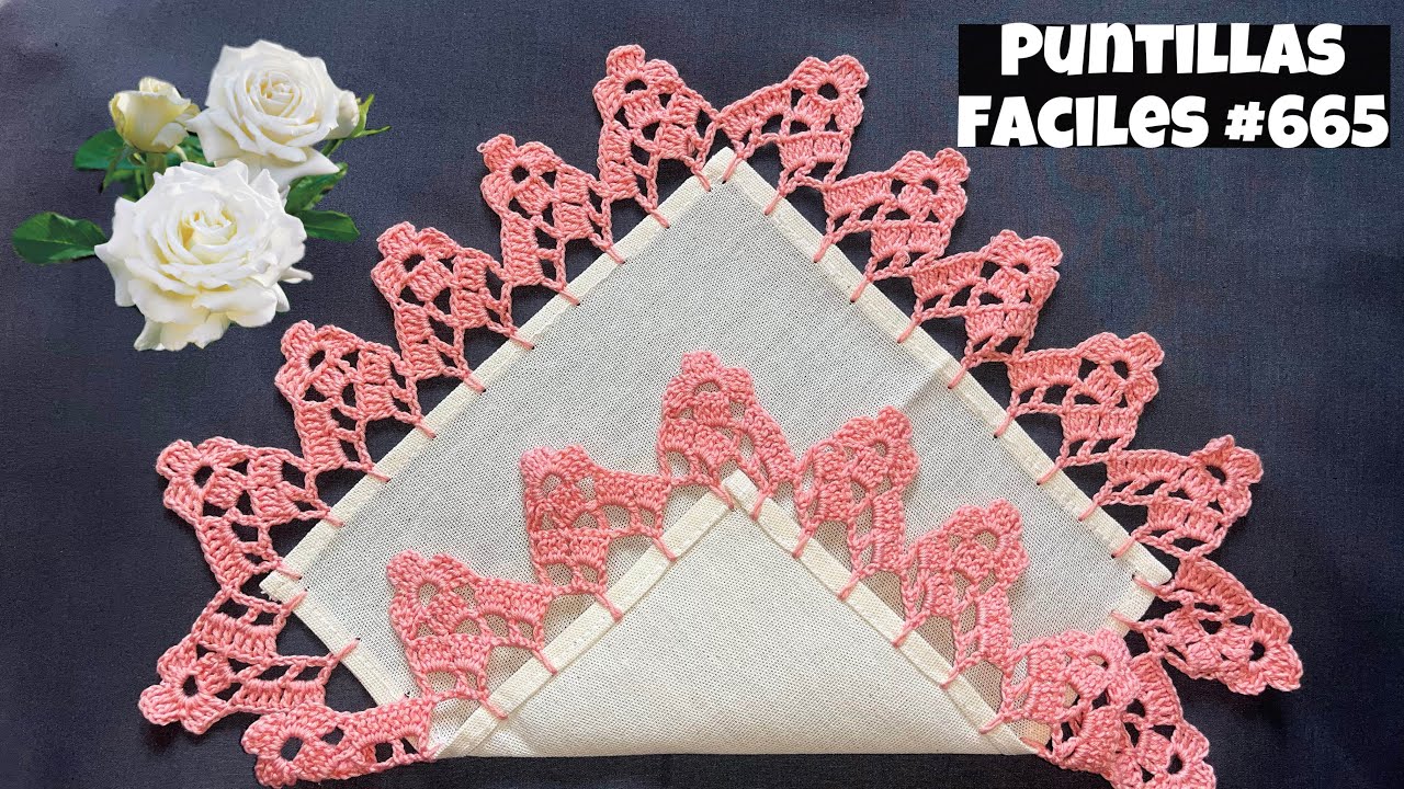 ✨INCREÍBLE PUNTILLA FACIL Y RAPIDA🌺 PUNTILLAS FÁCILES 665