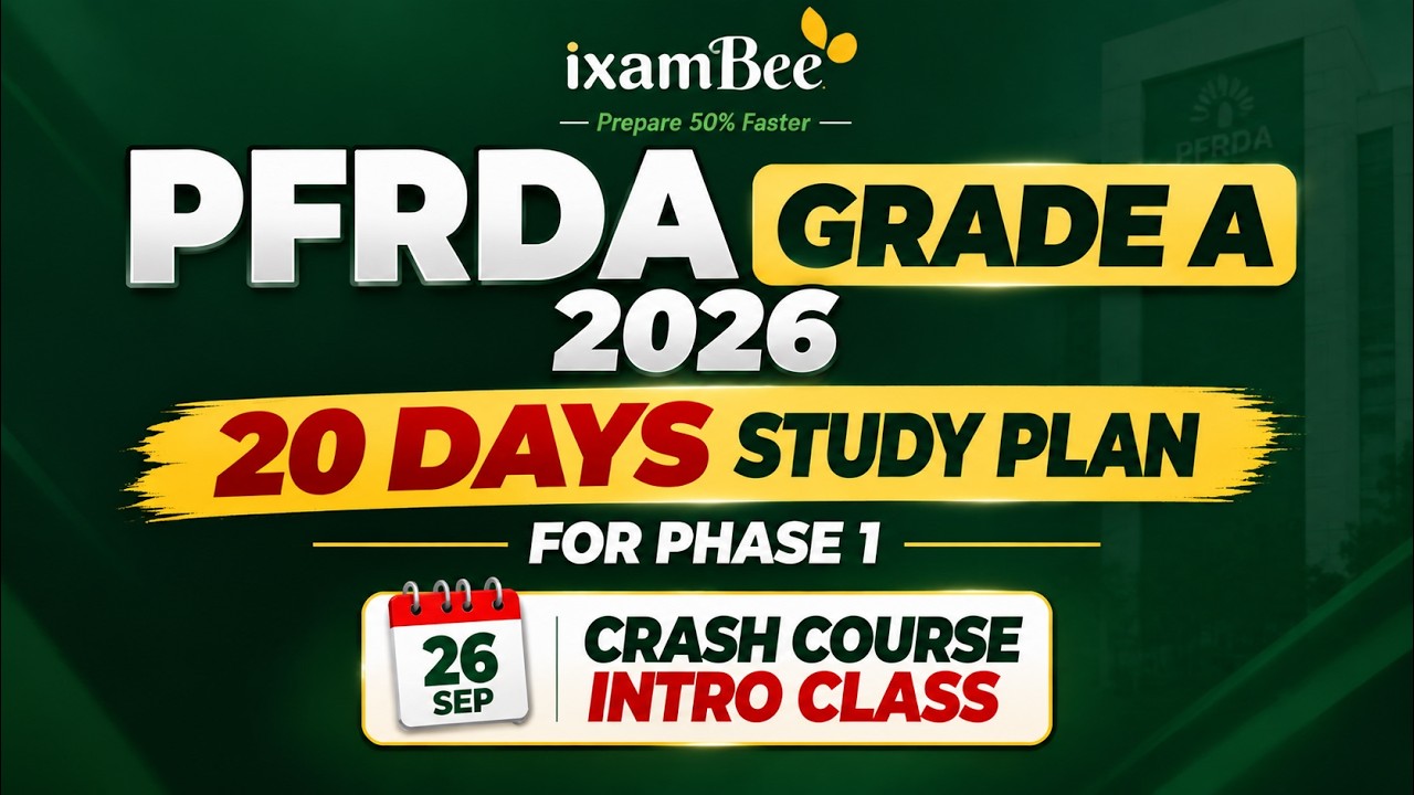 PFRDA Grade A 2026 Phase 1 Strategy 🔥 | 20 Days Study Plan + Crash Course Roadmap