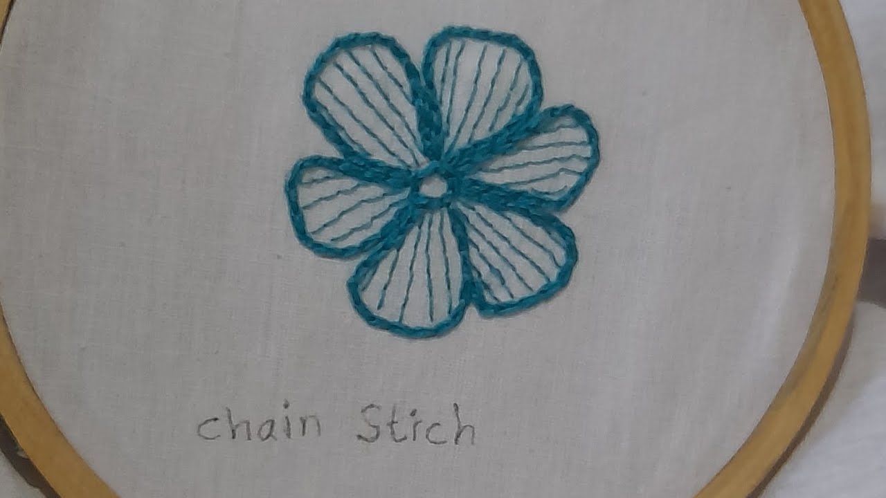 Chain stich basic tutorial/ Chain stich/ hand embroidery basic stitches 